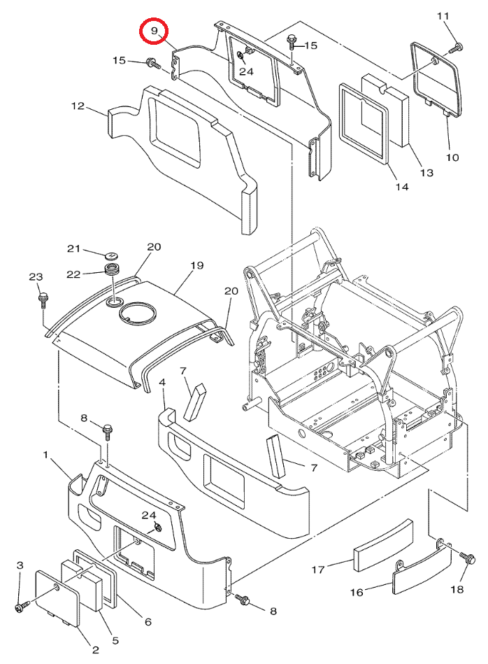 Yamaha Power Generator Cover 7CH228C000P0